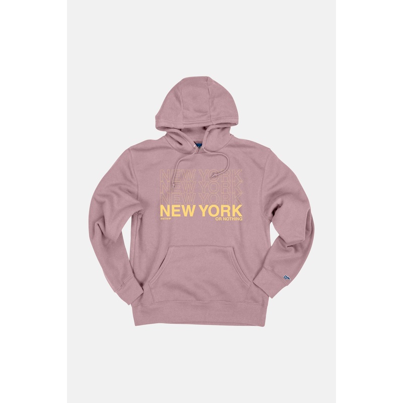 New York or Nothing Hoodie Dusty Pink/Yellow