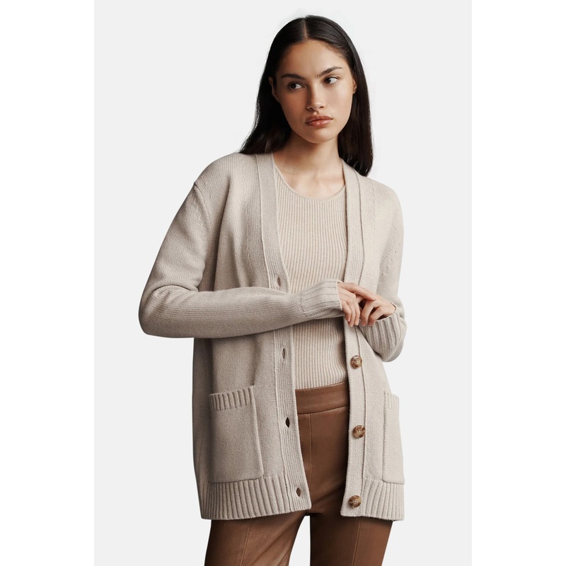 Phoebe Cardigan In Cashmere Sandstone