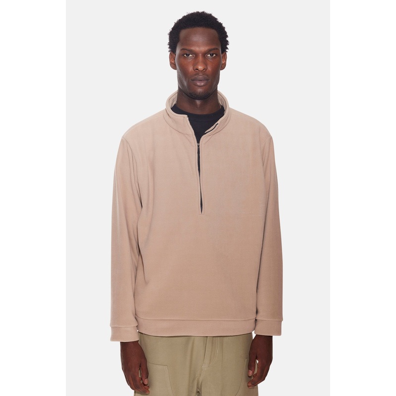 Polar Fleece Perfecto Half Zip Camel