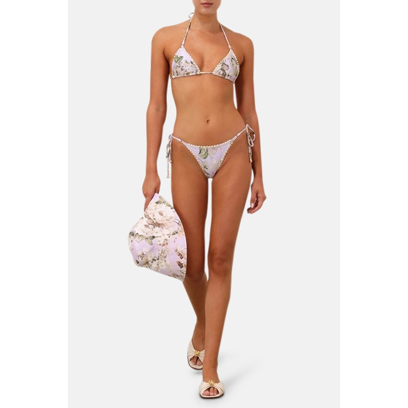 Acacia Crochet Edge Bikini Lilac Floral