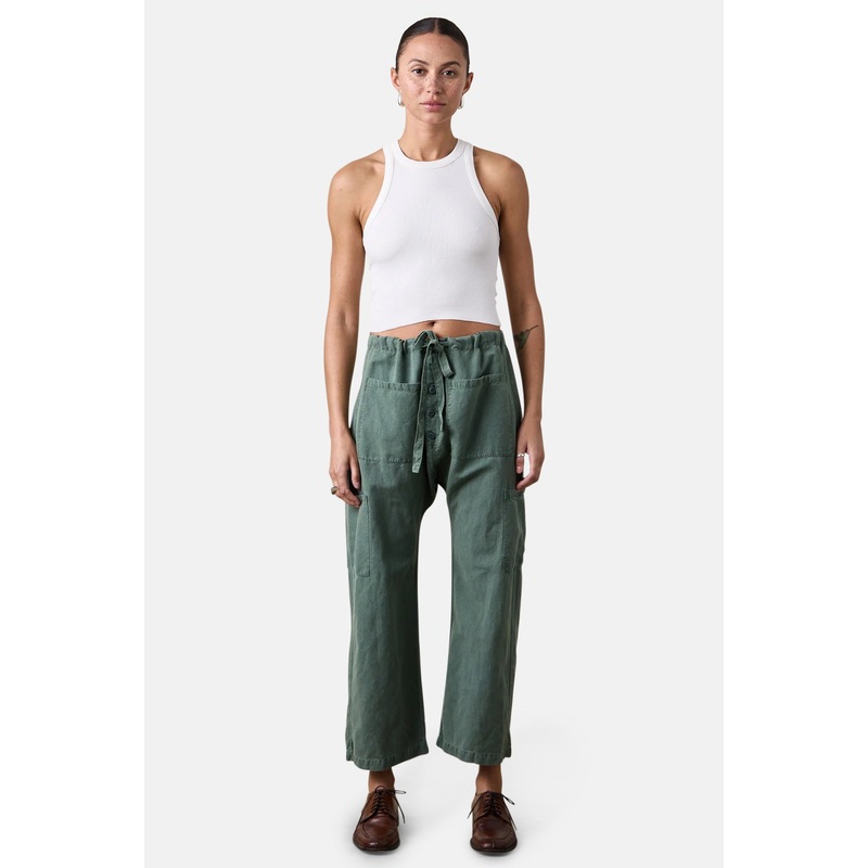 Carlson Drop Rise Tie Pant Sulpher Stone