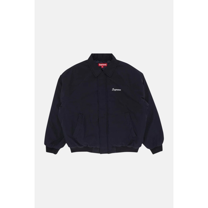 Peace Embroidered Work Jacket Navy