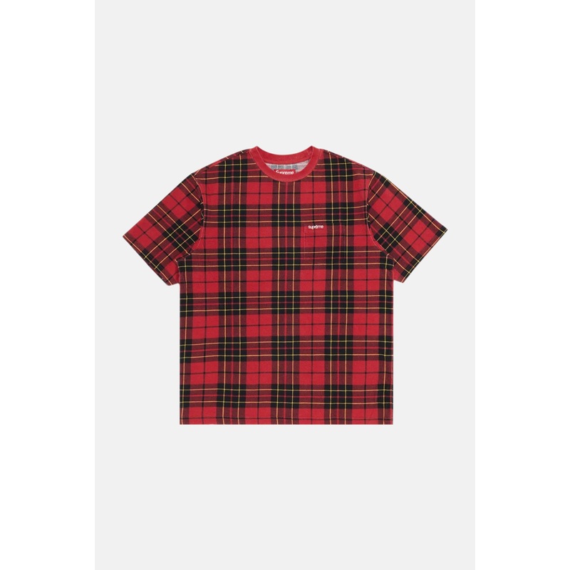 S/S Pocket Tee Red Plaid|XL|Red Plaid