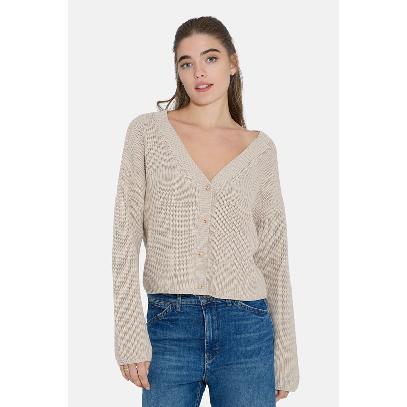 Beatrice Cotton Cardigan Beige
