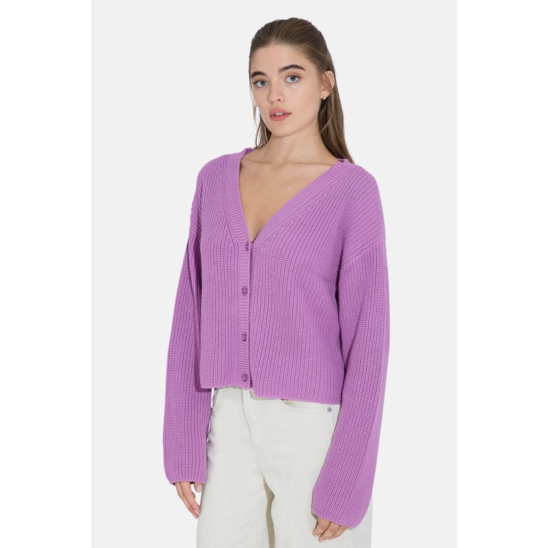 Beatrice Cotton Cardigan Lilac