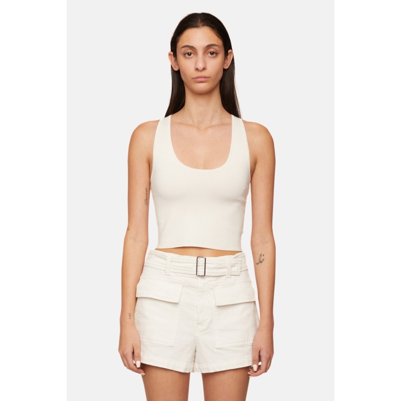 Cleo Compact Knit Top Pearl|XS|S|M