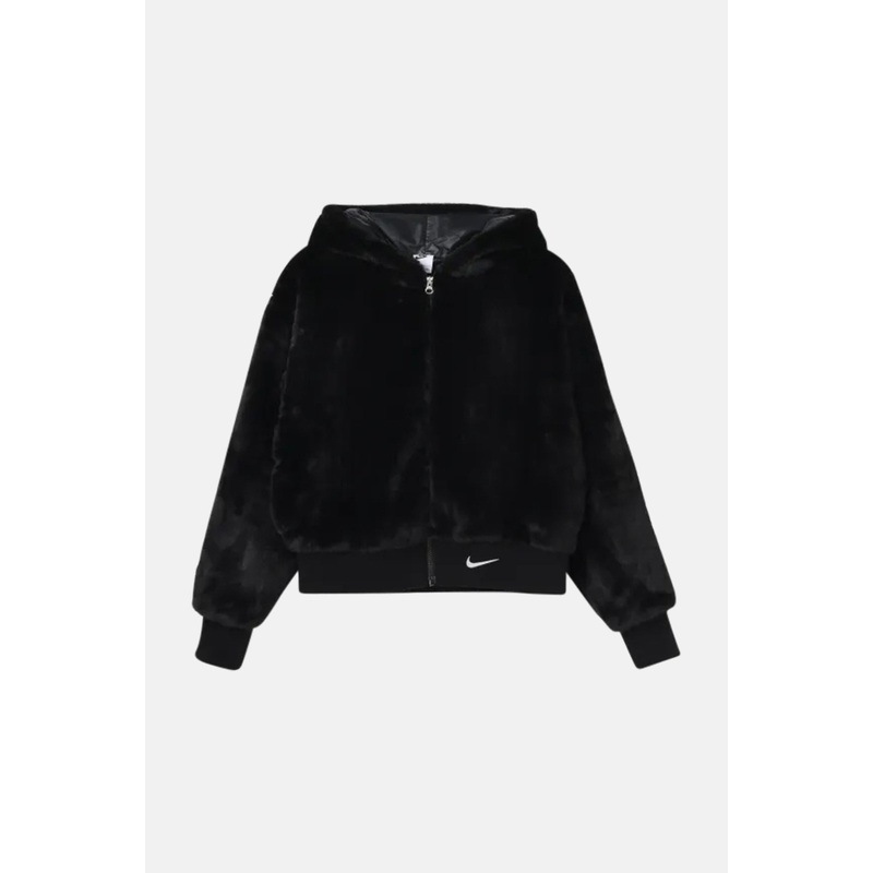Essential Faux Fur Jacket Black