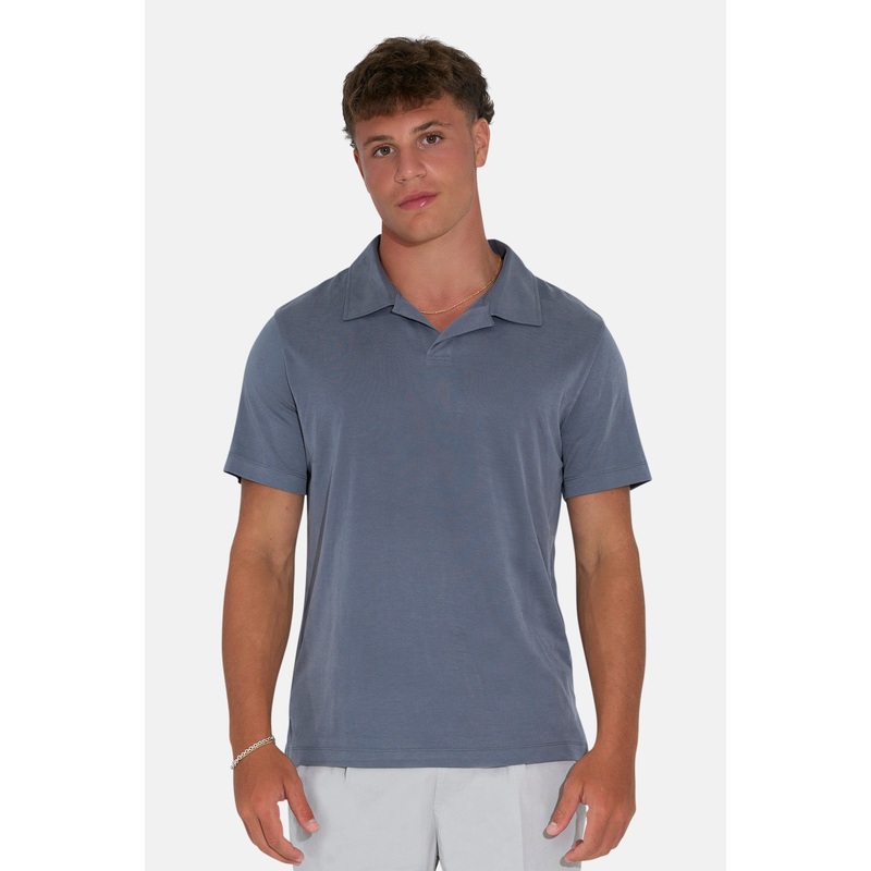 Micro Pique Johnny Polo Charcoal