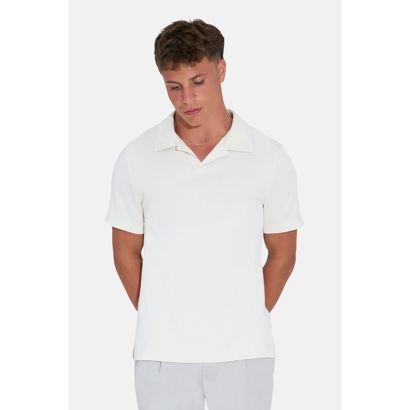 Micro Pique Johnny Polo Cream|S|M|L|XL|XXL