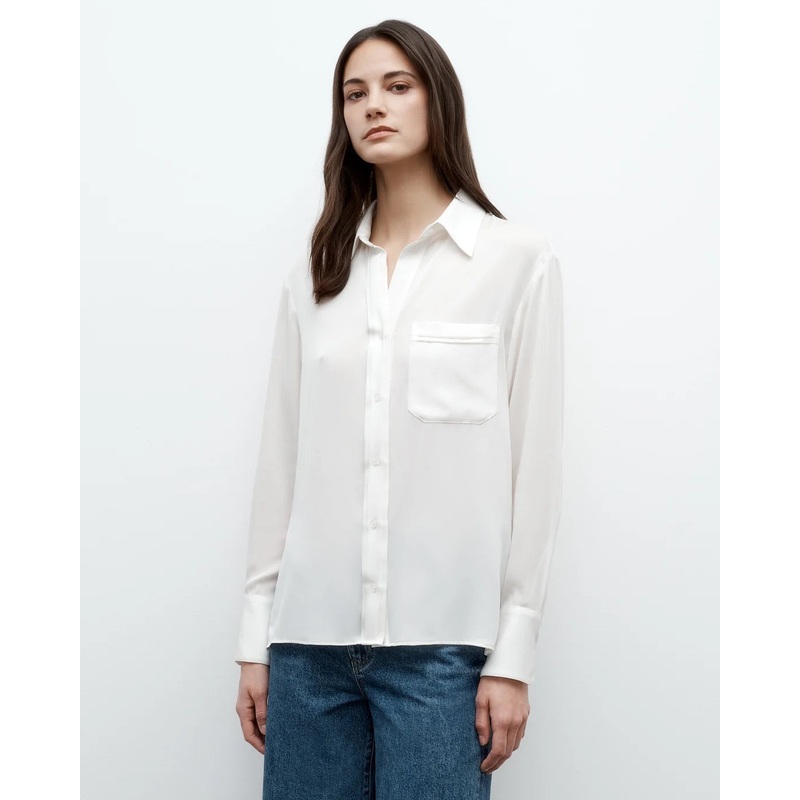 New Joey Shirt in Silk Ivory|XXS|XS|S|M|L