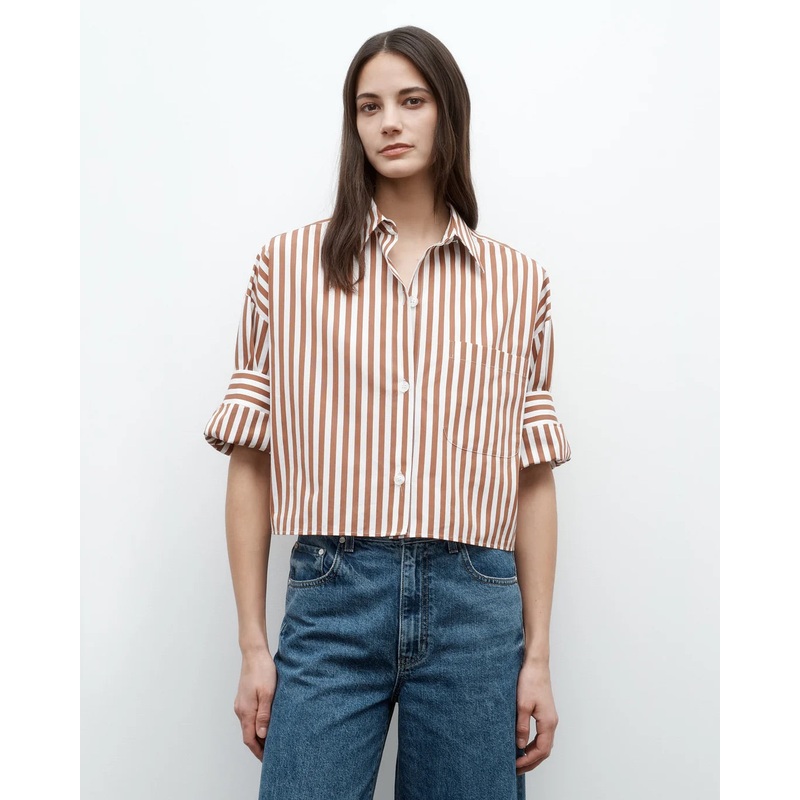 Next Ex Shirt in Ivory/Cognac|P|XS/S|M/L