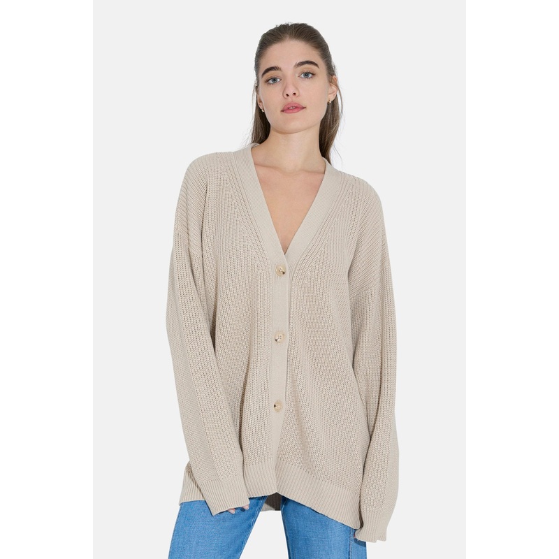 Cocoon Cotton Cardigan Beige|XS/S|M/L