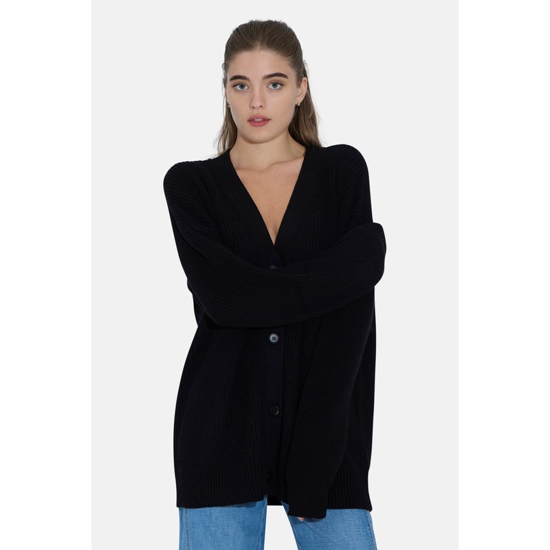 Cocoon Cotton Cardigan Black|XS/S|M/L