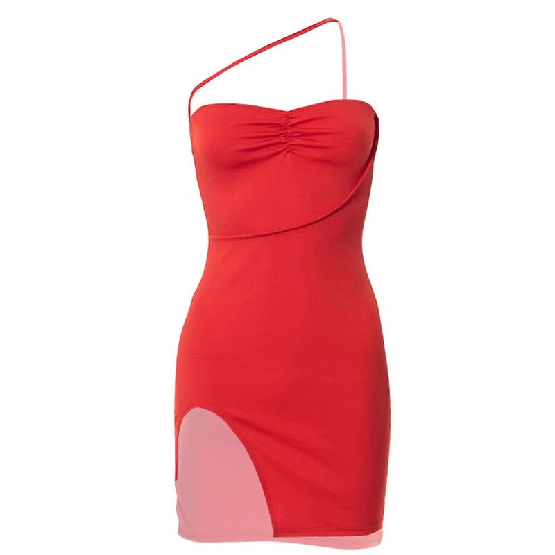 Female Evening Dress Women Bodycon Dress for w/ Side Slit Irregular Tube Top Club Party Dress Sexy Backless Cocktail Dre  Red S | Fruugo SG