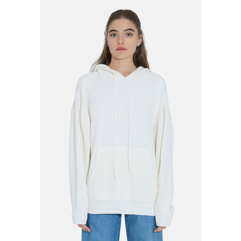 Perry Ribbed Hoodie Ivory|XS|S|M|L|XL|XXL