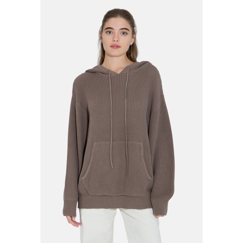 Perry Ribbed Hoodie Taupe|XS|S|M|L|XL|XXL