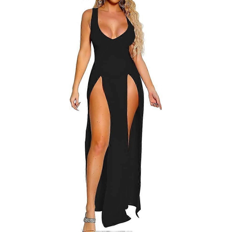 2025New style  Women’s Sexy One Piece Outfits Dress Sleeveless Deep V Neck High | Fruugo SG