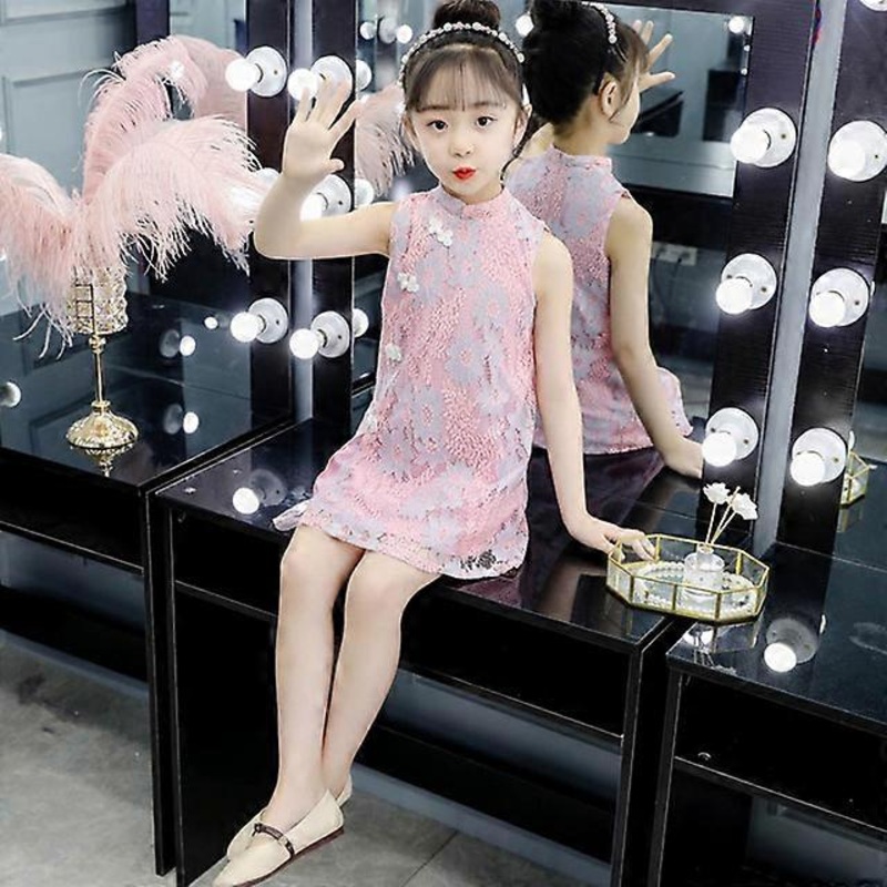JWL-Summer Dress For Girls Chinese Style Girl Child Dress Sleevless Cheongsam Dress Kids Teenage Kids Girls Costume 6 8 10 12 14 | Fruugo SG