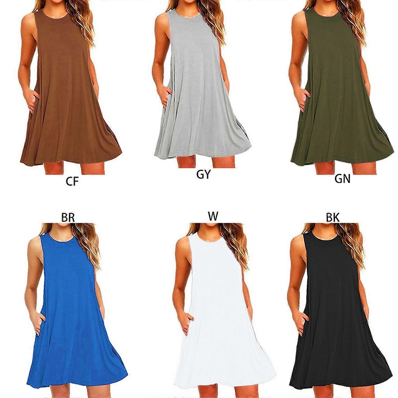 Women’s Summer Casual Swing T-Shirt Dresses Beach Cover up with Pockets  Gray | Fruugo SG