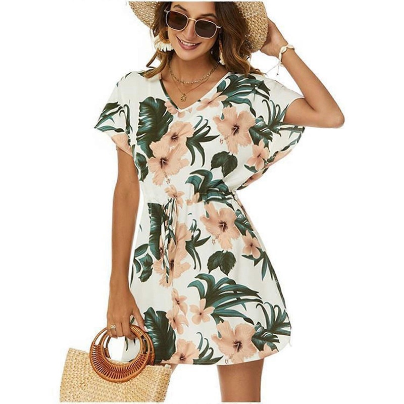 Women’s Swimwear Cover Up Summer Beachwear Coverups Sexy Bathing Suit Beaches Dress V-Neck Bikini Beaches Tunics Top  print B M | Fruugo SG