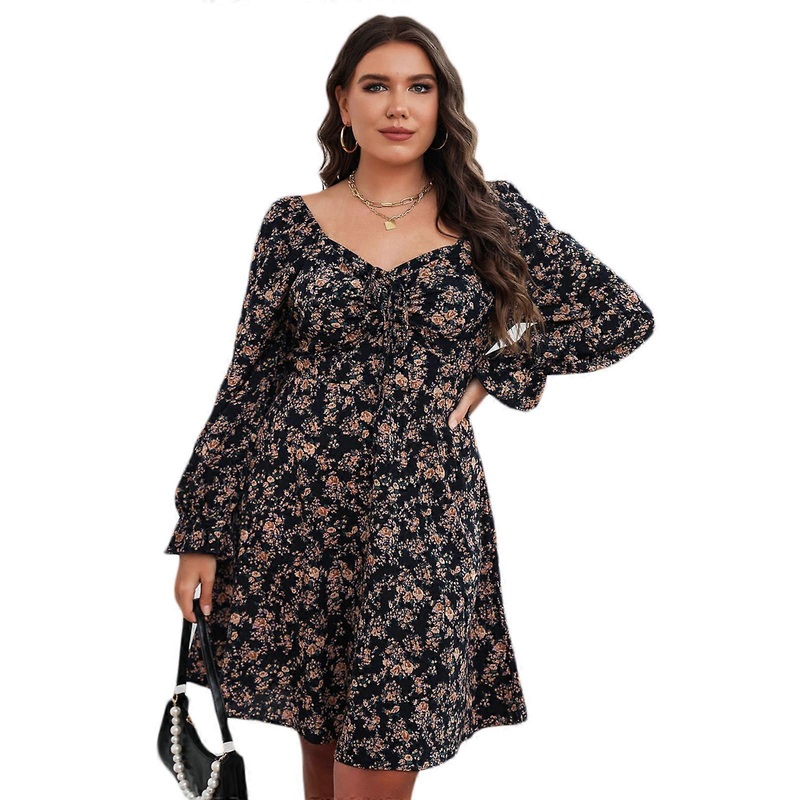 Elegant Floral Print Wedding Bridemaid Long Dress Women Bohemian Style Dress Party Evening Prom Floral Print Lady Dress  Black XL | Fruugo SG