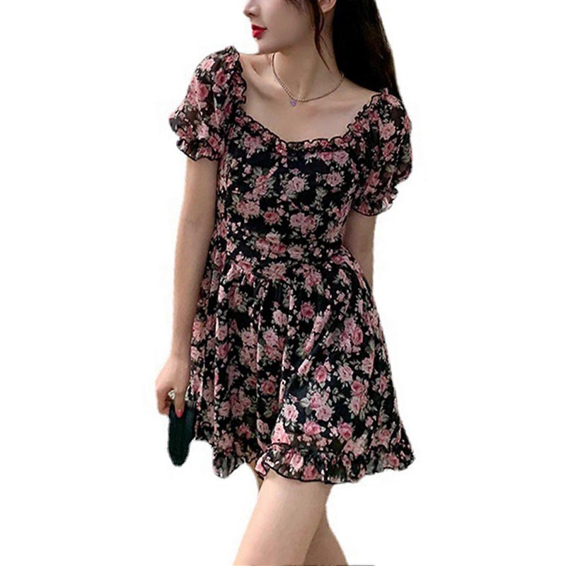 Floral Mini Dress Short Sleeve Elegant Casual Women Floral Summer Short Dress for Party Club Shopping Wedding Work | Fruugo SG
