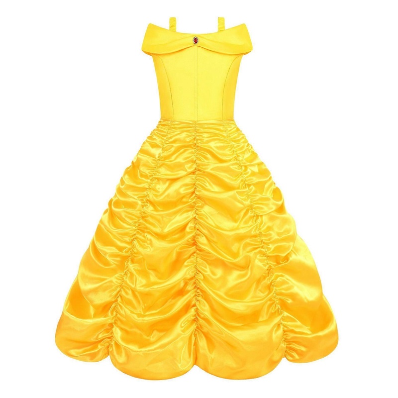 Girl Belle Princess Strapless Dress Birthday Dress Yellow | Fruugo SG