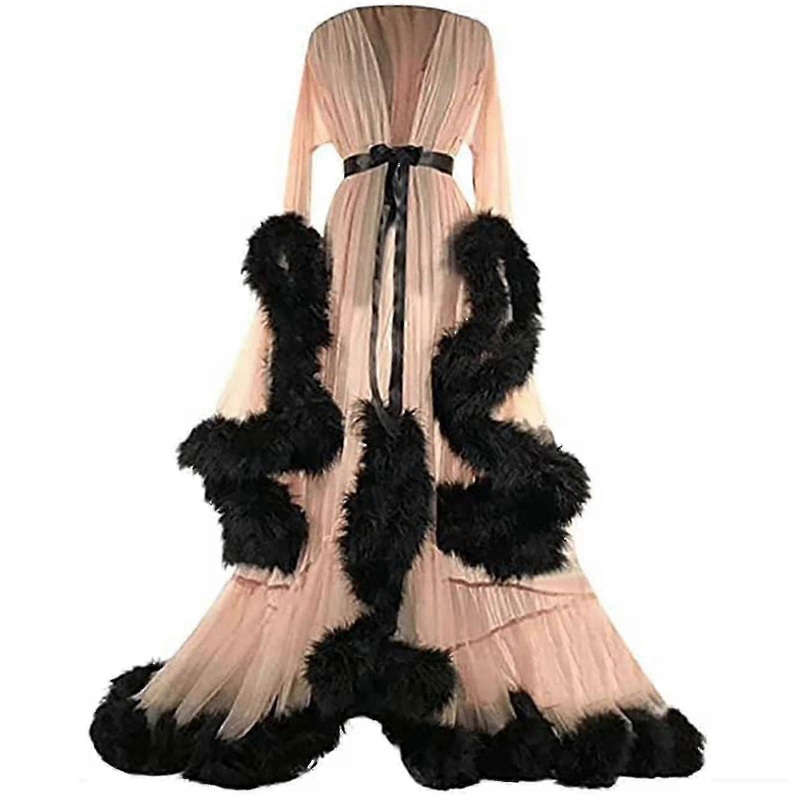 Women’s Trailing Long Dress: Feather-flared Sleeves Ideal For Bachelorette Parties | Fruugo SG