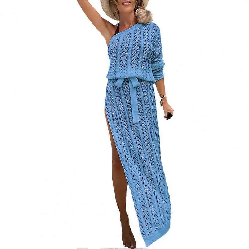 Cover Up For Beach Woman Long Sleeve Crochet Tunic Cover-upsBeach Dress Sexy See-through Knitting Bikini Cover-ups Dress | Fruugo SG
