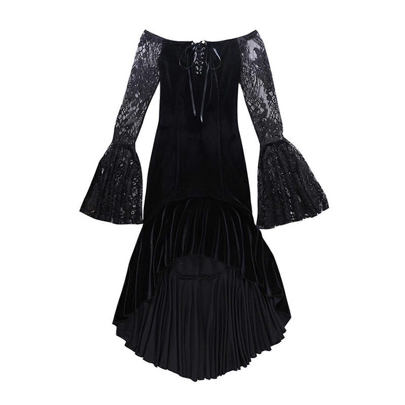 Nice Lace Up Decorative Dress Exquisite Irregular Dress off Shoulder Dress Eye-catching Cocktail Party Dress for Girls  M | Fruugo SG
