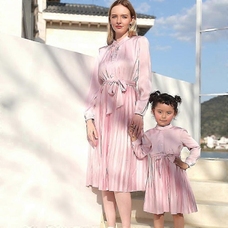 Spring Mother Daughter Dresses Fashion Family Macthing Outfits Mommy and Me Clothes Long Sleeve Mom Baby Women Girls Dress | Fruugo SG