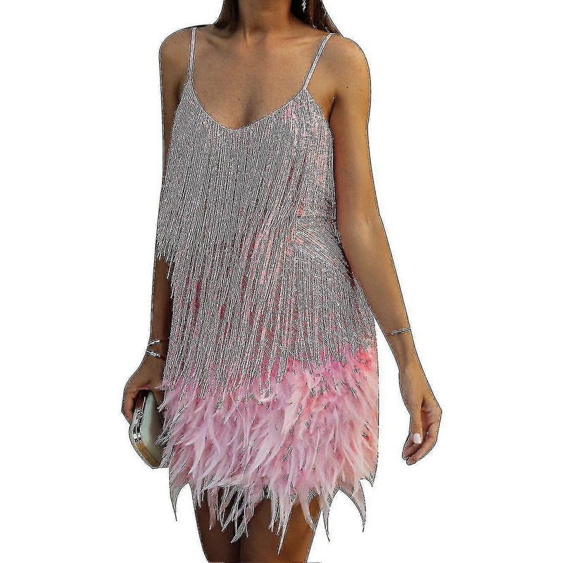 Women Fringe Sequine Feather Bodyco Dress Sexy Sequin Dress | Fruugo SG