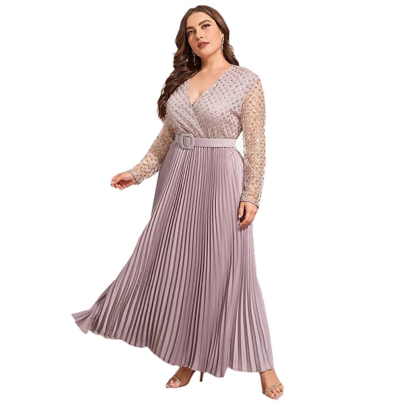 Womens Summer Muslim Dress Middle East Swing Long Dress Plus Size Evening Party Maxi Dress Fashion V Neck Holiday Dress  Pink XL | Fruugo SG