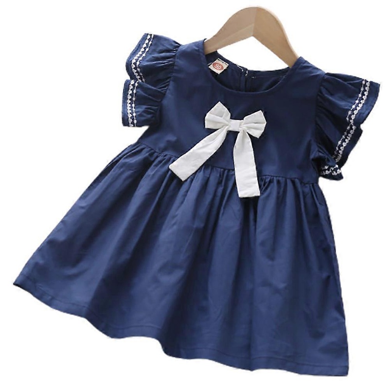Baby Kids Girls Ruffle Flutter Sleeve Swing A-Line Dress Summer Beach Bowknot Sundress | Fruugo SG