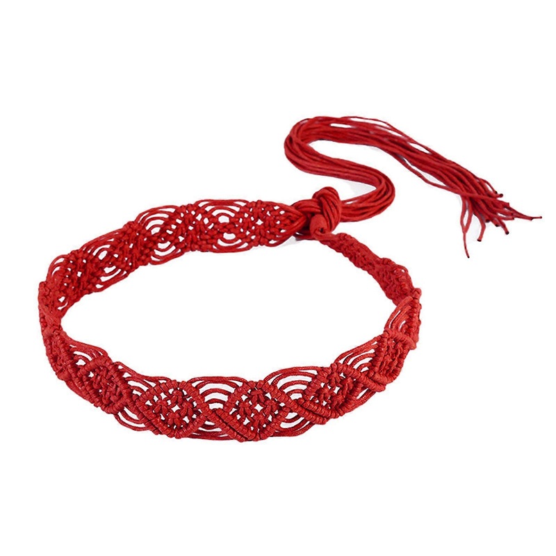 Ethnic Wax Rope Belt for Girl Bohemian Rope Belt for Shirt Dress Fashion Dress Accessories Adjustable Decorative Belt  Red | Fruugo SG
