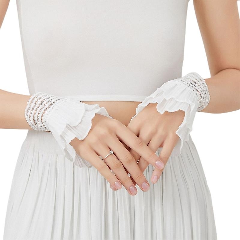 Fake Flare Sleeves Pleated Decorative Cuffs | Fruugo SG