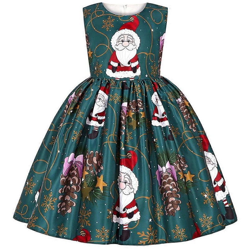 Kids Girls Christmas Sleeveless A-Line Dress Bow Swing Skater Dresses Xmas Party Ball Gown | Fruugo SG