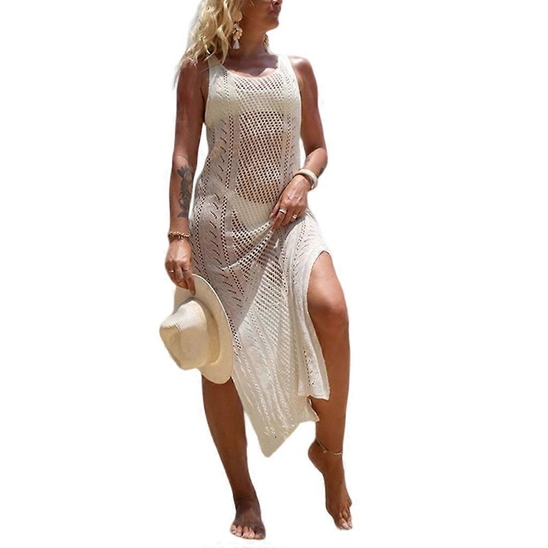 Summer Bathing Suit Swimwear Cover Up for Women Loose Seaside Sleeveless Dress | Fruugo SG