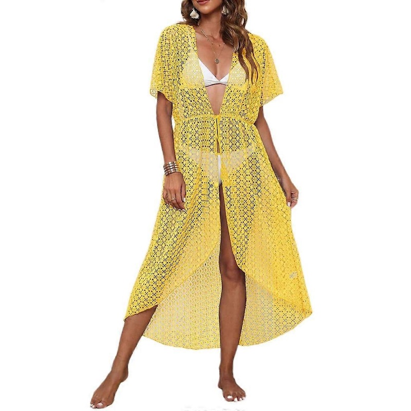 Women Thin Mesh Bodycons Dress Sexy See-Through Lacing up Beach Maxi Long Dress | Fruugo SG