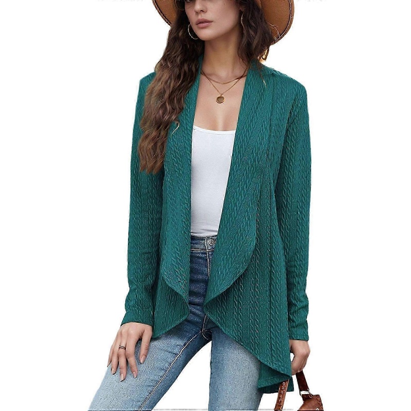 Casual Knit Cardigan Blue L | Fruugo SG