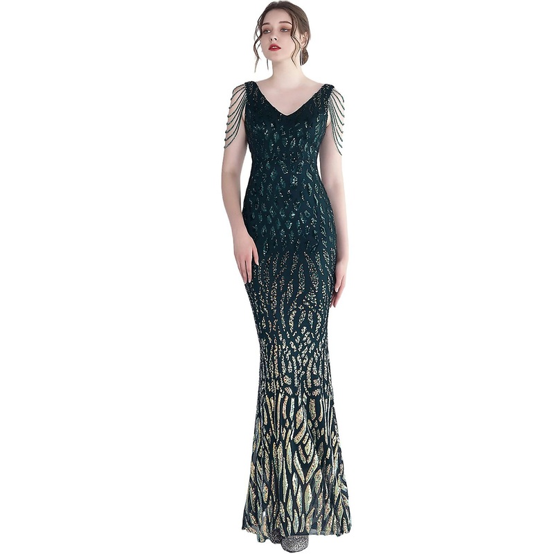 Kaxidy Women’s Dresses Elegant Long Formal Dresses Sequin Embroidery Cocktail Dress Bridesmaid Gowns | Fruugo SG
