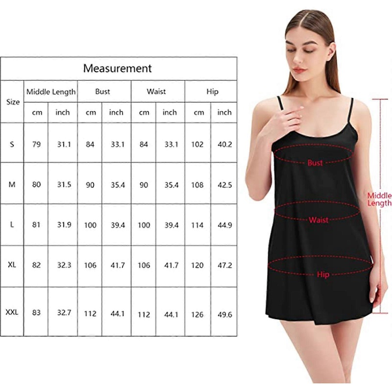 Women Satin Spaghetti Strap Nightgown V-Neck Flared Hem Long Slip Sleep Dress  XL Wine red | Fruugo SG