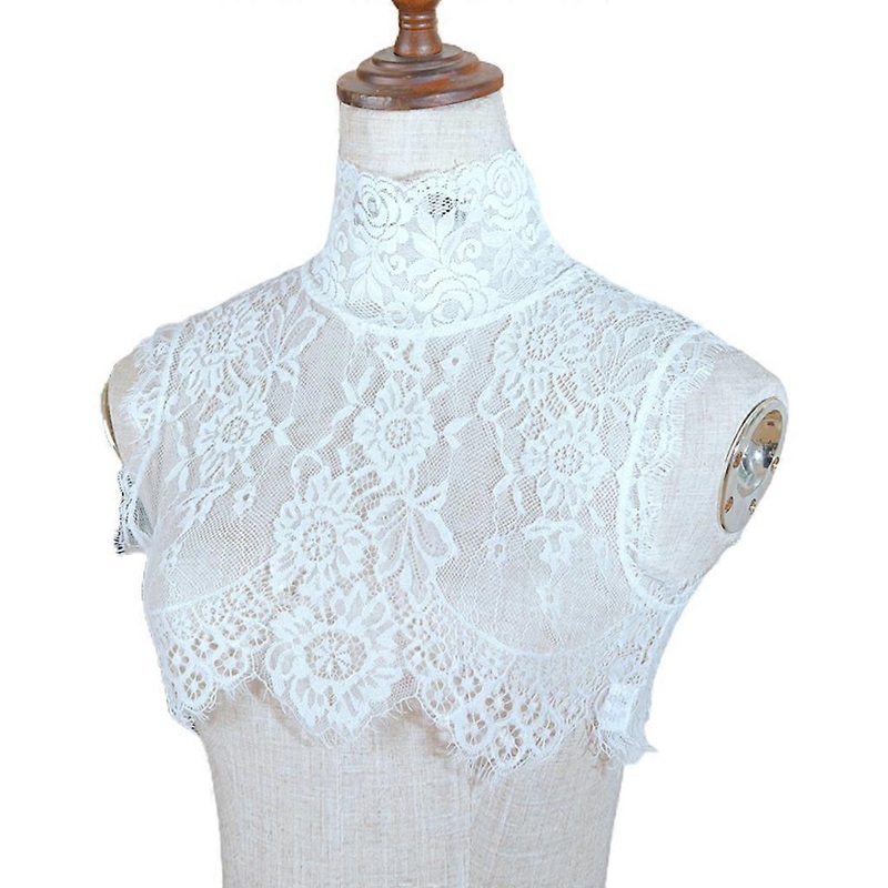 Artsy Collar Women’s White Hollowing-Out Lace Floral Fake Collar False Collar for Summer Dress Wedding Dress Accessory  XL white | Fruugo SG