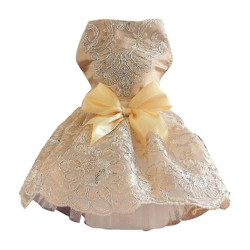 Dog Dress Doggie Tutu Flower Girl One-piece With Bowknot Pet Clothes | Fruugo SG