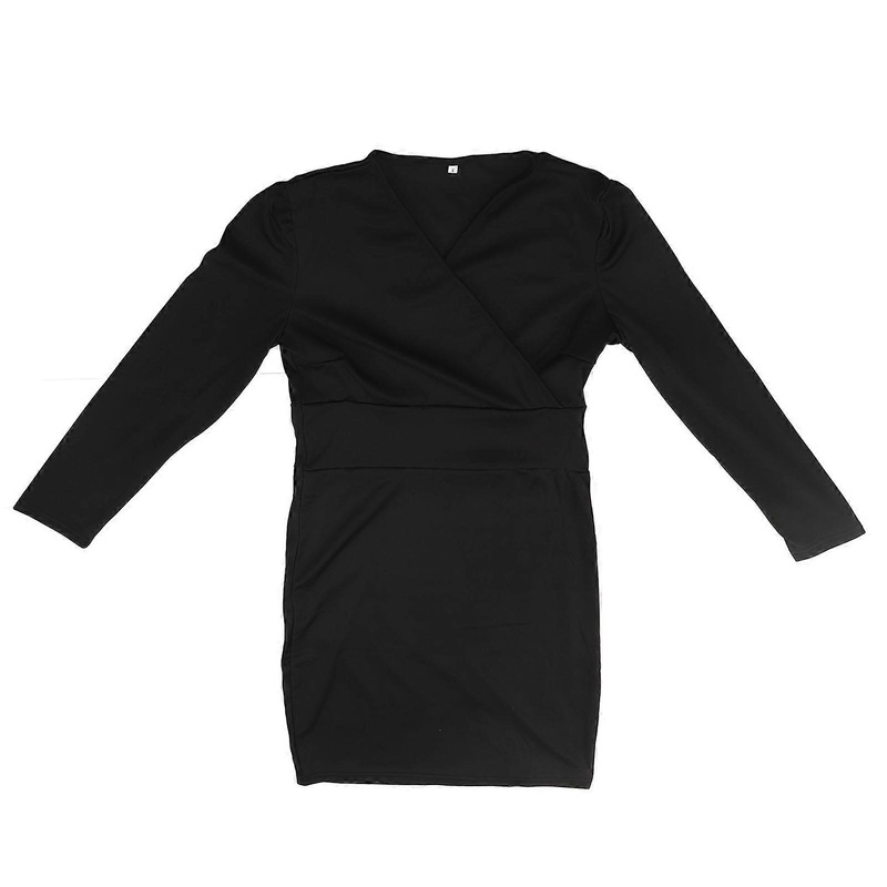 Women Long Sleeve Midi Wrap Dress Fashion Slim Fit Women V Neck Work Dresses for Business Formal Cocktail Party | Fruugo SG