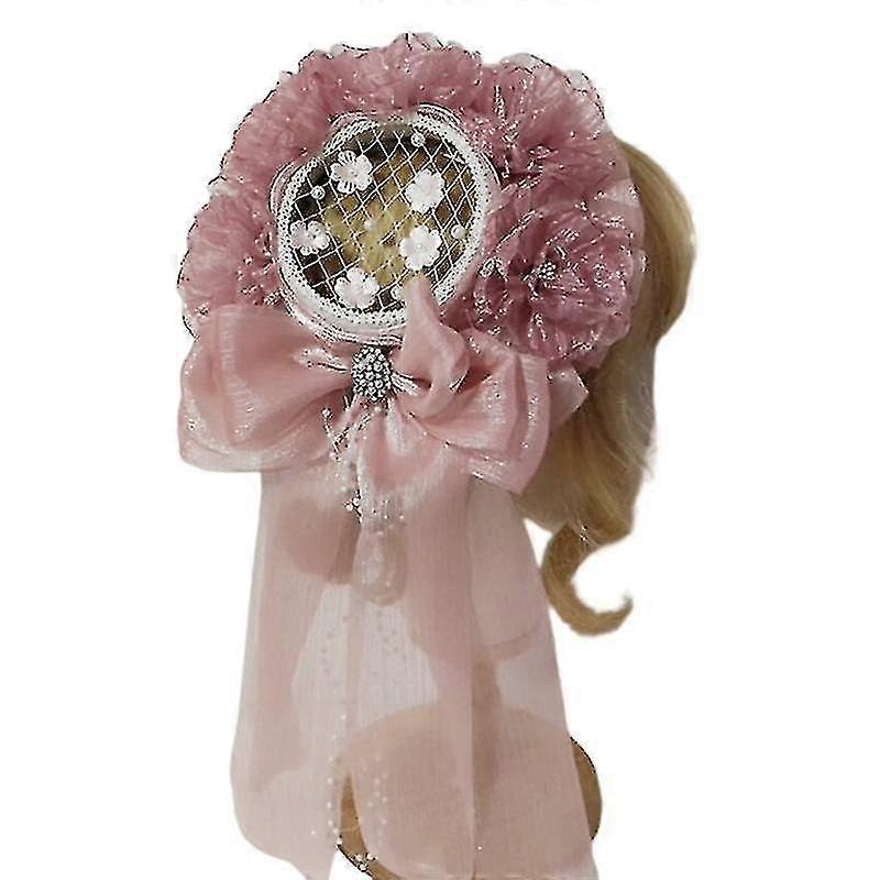 Chic Pink Bowknot Headwear Fairy Girls Sweet Headpins Dress Party Attachment | Fruugo SG