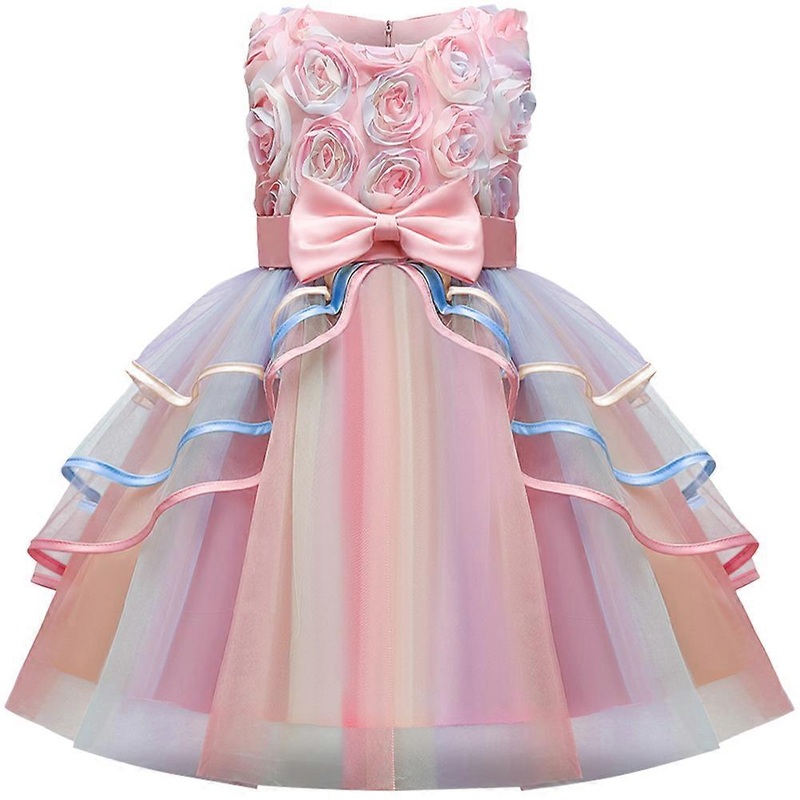 Dress For Girls Tea Party Dress With Flared Shape Pink 70X50CM 1Pack | Fruugo SG