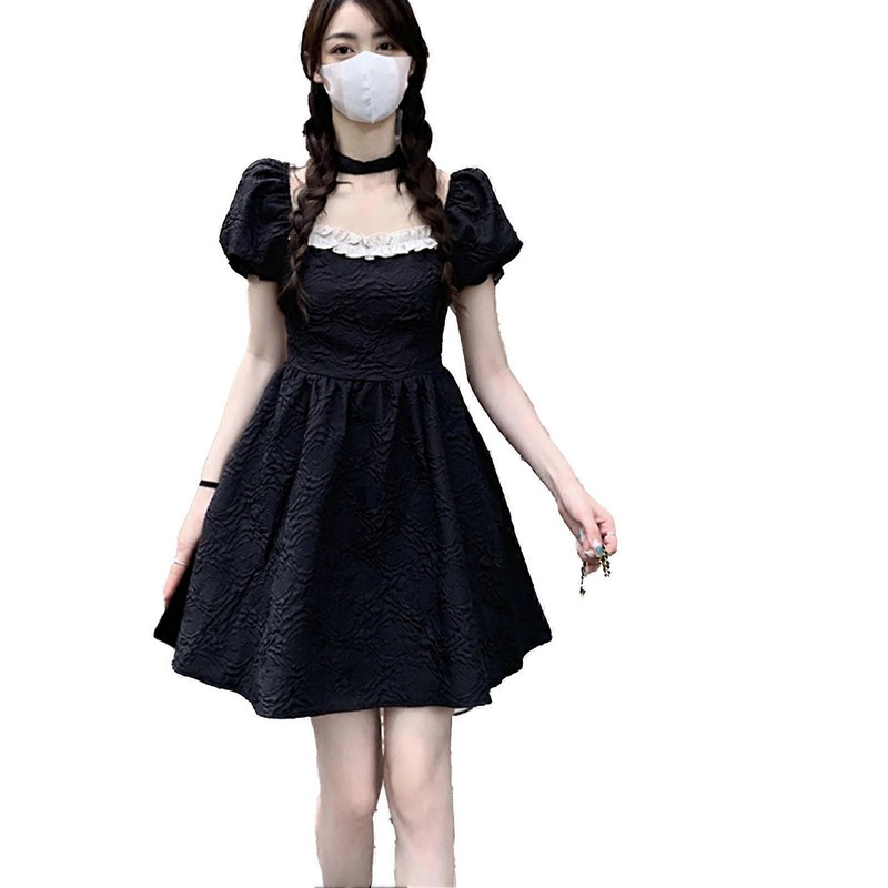 Short Puff Sleeve Ruched Mini A Line Dress Backless Polyester Back Bowknot Dress One Piece Dress for Party Traveling | Fruugo SG