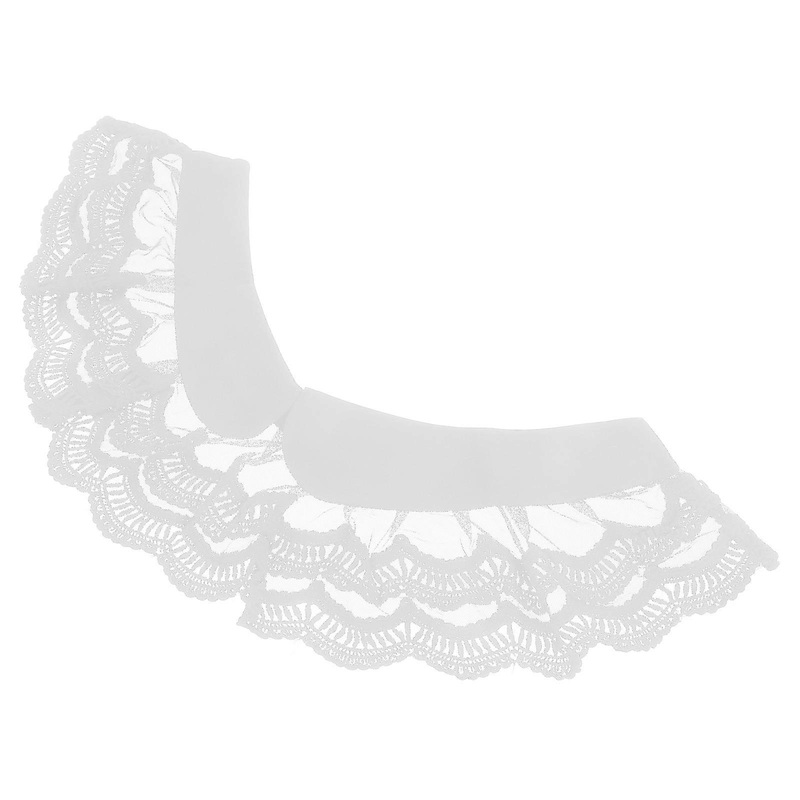 Women’s Detachable Collar Faux Shirt Collar Design Women Dresses White Polyester Comfortable Fit 1Pcs | Fruugo SG