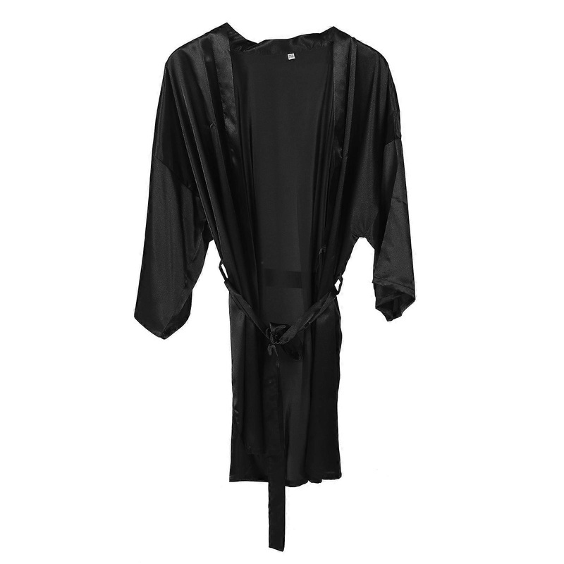 Woman Robe Ladies Dressing Gown Artificial Silk Black 142x94cm Bridal Shower present 1Pack | Fruugo SG
